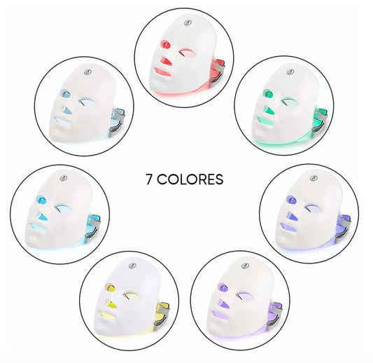 Máscara LED Facial | Terapia de 7 Colores