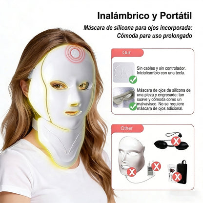 Máscara LED Facial & Cuello Pro-Glow™