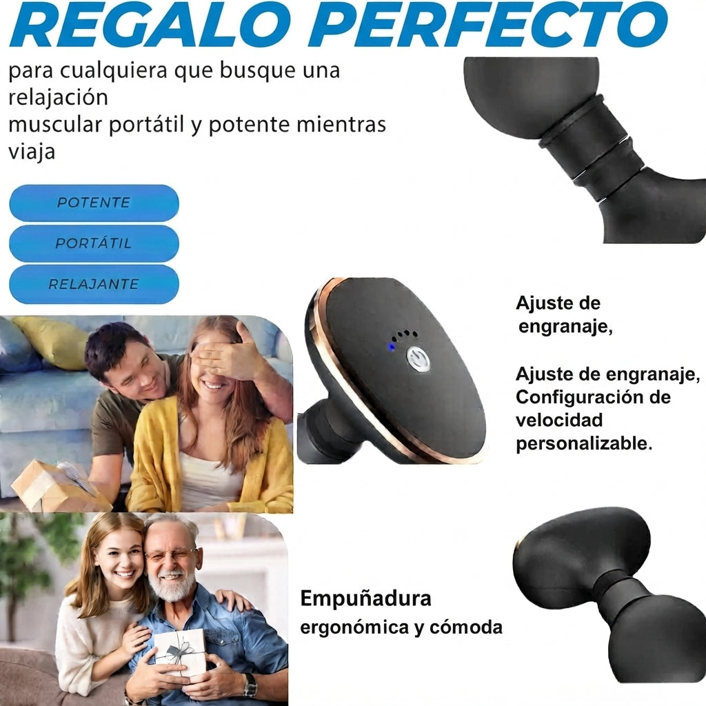 Auria™ Masterpiece - Mini Pistola de Masaje Corporal de Alta Potencia