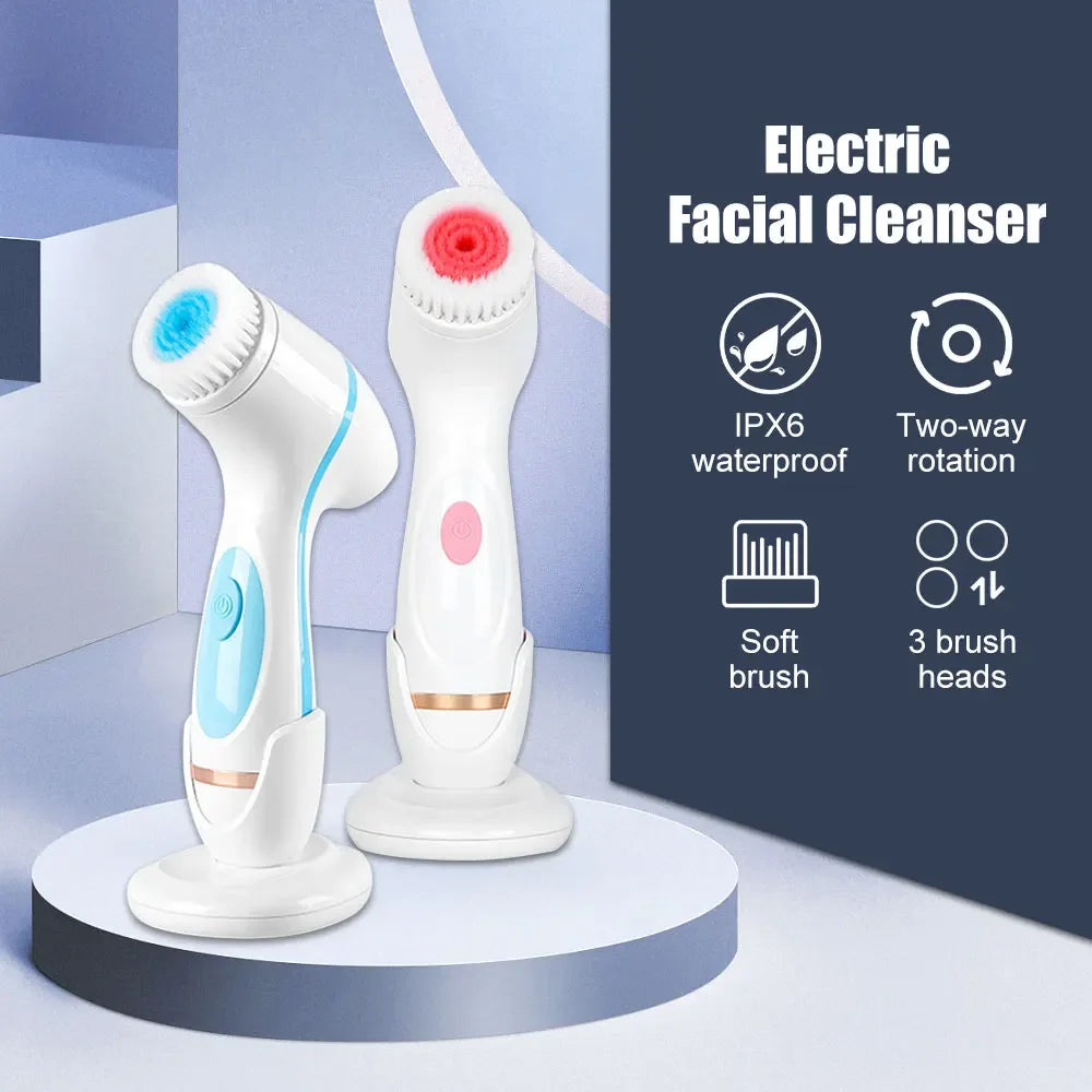 Cepillo Facial Sónico 3 en 1 | Limpieza Profunda + Masaje