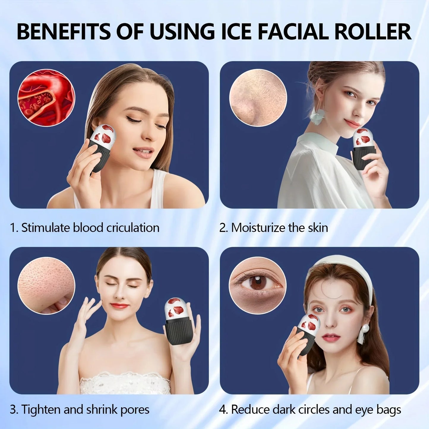 Cryo Ice Roller™ | Masajeador Facial Refrescante Anti-Hinchazón