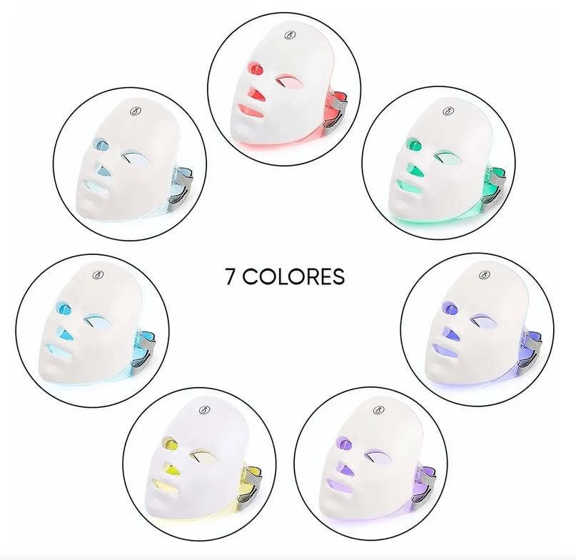 Máscara LED Facial | Terapia de 7 Colores