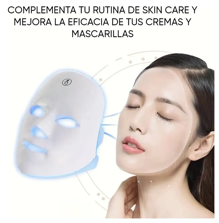 Máscara LED Facial | Terapia de 7 Colores