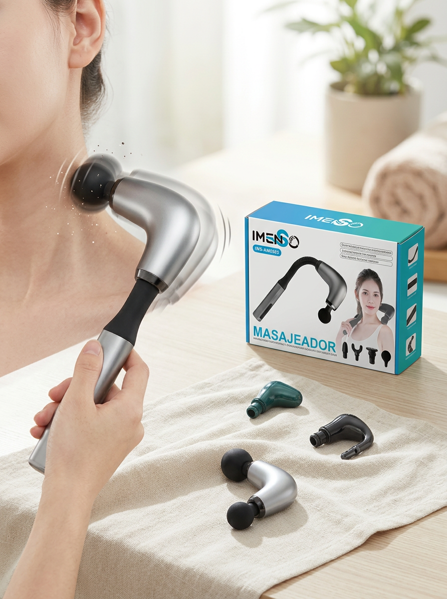 Masajeador de Percusión Curvo | Cuello y Espalda